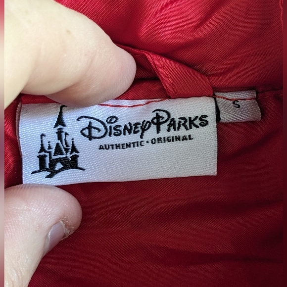 Disney parks 20 years family fun run 5K volunteer red jacket with hood, Small - Picture 6 of 6